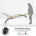 thumbnail image 6 of PURPLE LEAF Patio Chaise Lounge Chair Set of 2 Wicker Tanning Outdoor Pool Adjustable Recliner Chair for Outside Beach Poolside Sunbathing Lounger，Beige, 6 of 9
