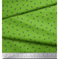 thumbnail image 3 of Soimoi Green Cotton Poplin Fabric Print Feather Print Fabric by Yard 56 Inch Wide, 3 of 3