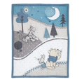 thumbnail image 5 of Forever Pooh 3-Piece Mini Crib Bedding Set Blue Soft Microfiber Quilt Sheets, 5 of 7