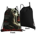 thumbnail image 3 of Terrifier Drawstring Backpack Lightweight Portable Sport Gym Sackpack Draw String Cinch Bags For Men Women, 3 of 9