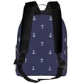 thumbnail image 3 of Zufioo Anchor Heart Blue Print Fashion Large Capacity Backpack, Zippered Multi-compartment Travel Work Campus Lightweight Backpack, Unisex, 3 of 5