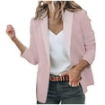 thumbnail image 2 of Aboser Casual Blazers for Women Work Office Blazer Jackets Lapel Open Front Cardigan Long Sleeve Business Suit Jacket Plus Size Fashion Blazers, 2 of 5