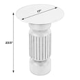 thumbnail image 6 of Pemberly Row Set of 2 Marble and Wood Side Tables in White/Light Beige, 6 of 6