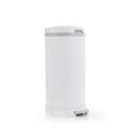 Bubula Premium Steel Diaper Waste Pail with Step Open, White