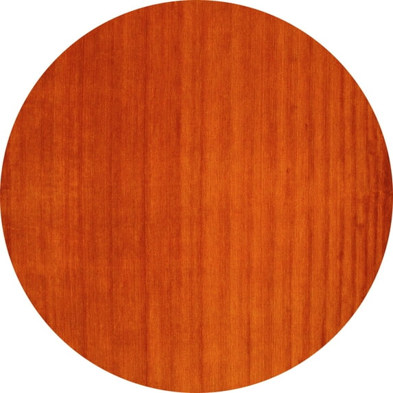 Ahgly Company Indoor Round Abstract Yellow Contemporary Area Rugs, 3' Round
