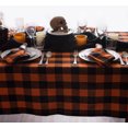 thumbnail image 4 of Contemporary Home Living Buffalo Check Cotton Square Halloween Tablecloth - 52" - Orange and Black, 4 of 8