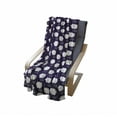 thumbnail image 4 of Rain Soft Flannel Fleece Blanket, Cumulus Style Puffy Clouds Participating White Droplets Repeating Pattern, Cozy Plush for Indoor and Outdoor Use, 60" x 80", Dark Purple and White, by Ambesonne, 4 of 6