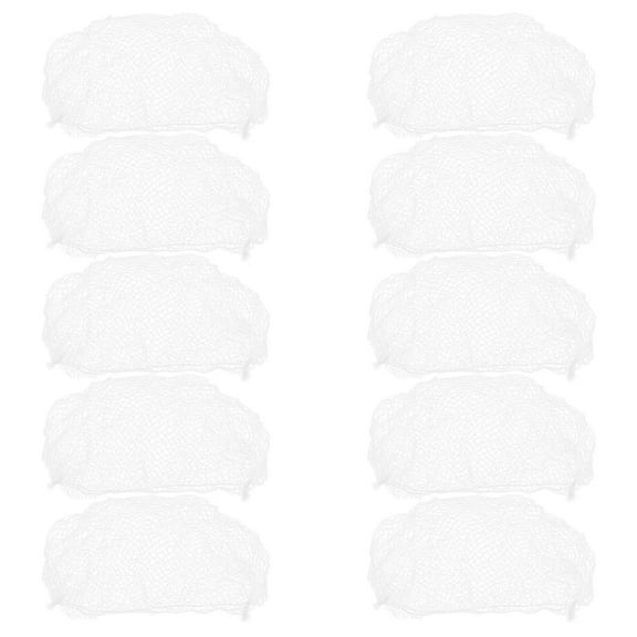 MLINS 10pcs Hair Net Individually High Elastic Mesh  Edge Invisible Hair Nets For Women Buns Food Service Dancer Cooking Wigs