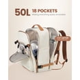 thumbnail image 3 of Mochila LOVEVOOK Carry on 50 L impermeable para portátil de viaje de 18 pulgadas, 3 of 7