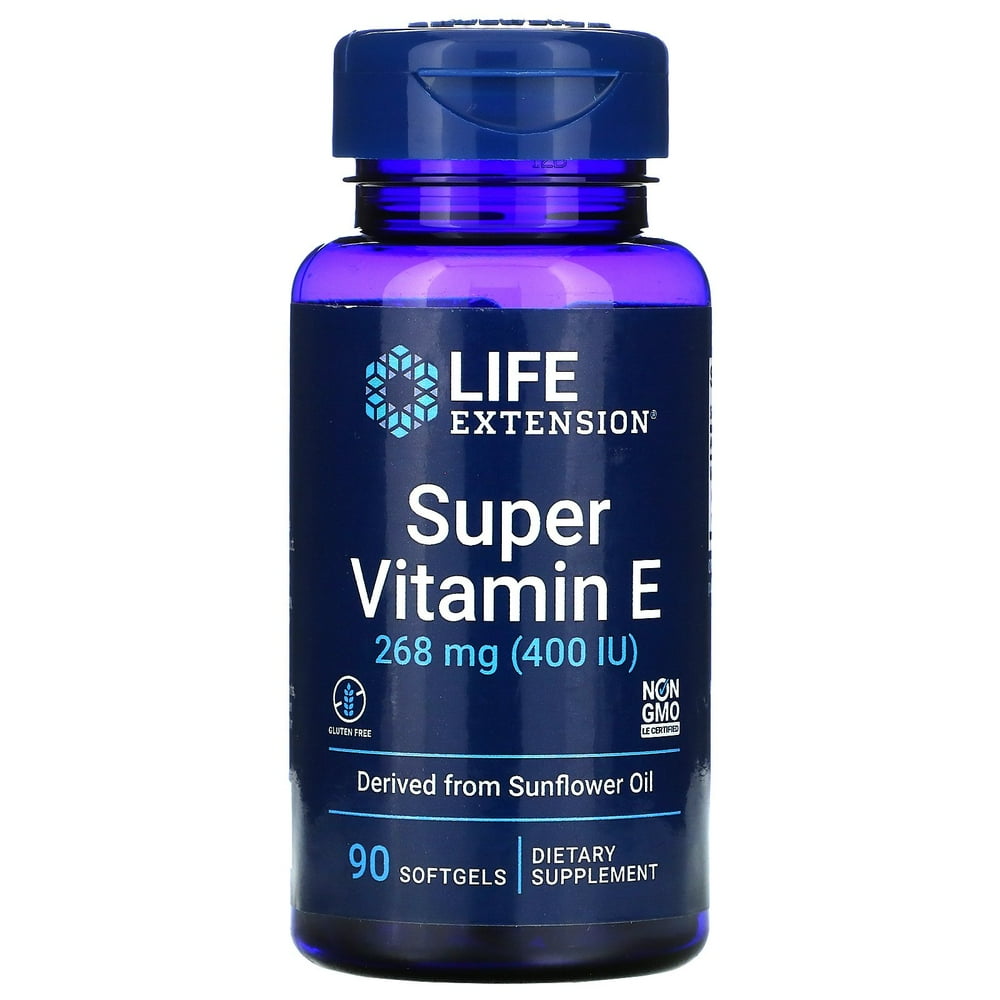 Life Extension Super Vitamin E, 268 mg (400 IU), 90 Softgels Walmart