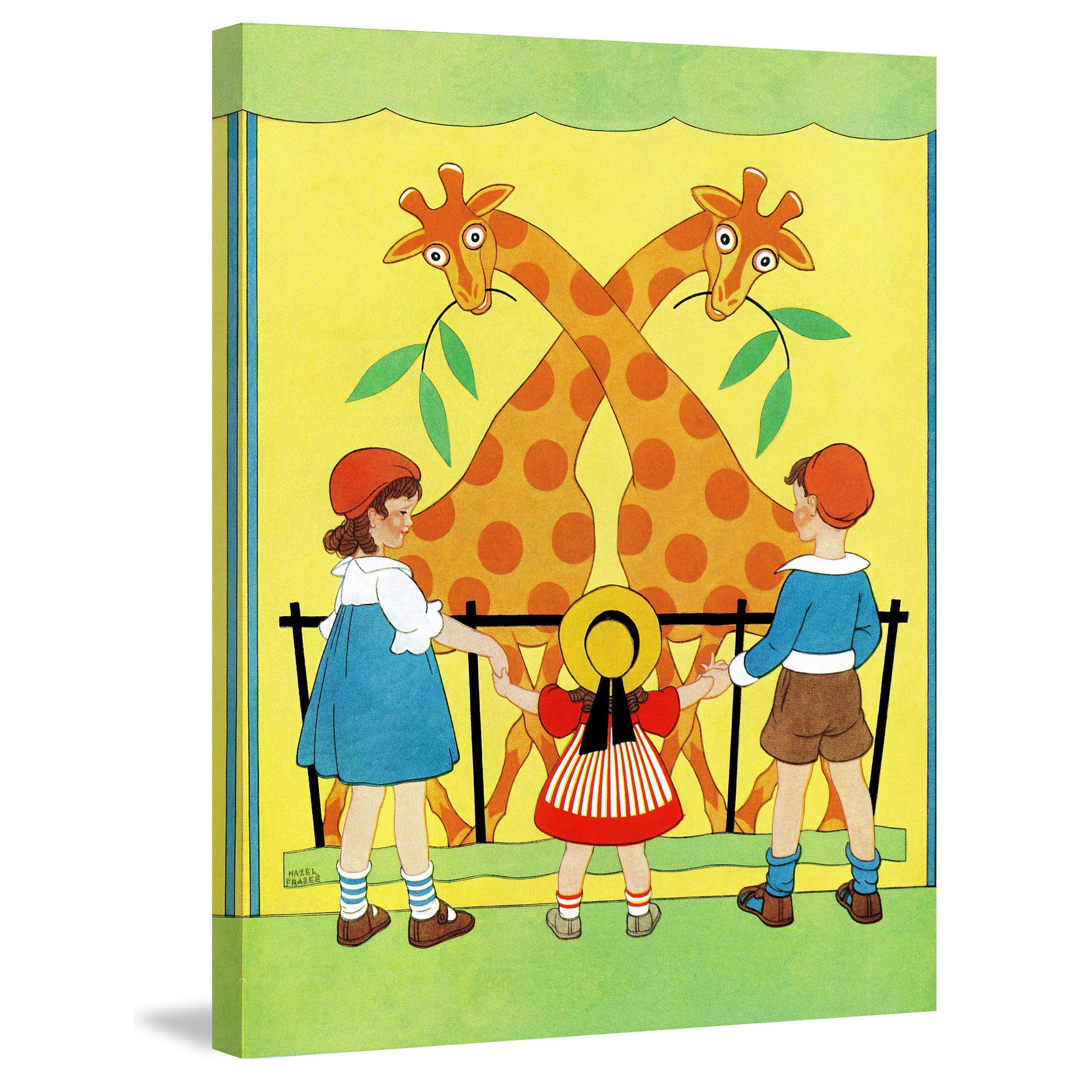 Marmont Hill "Giraffes" by Curtis Painting Print on Canvas
