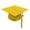 Gold, variant on CLERKMANS 2026 Date Drop, 6-inch Hang Loop, Graduation Cap with Tassel, Black, One Size