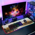 thumbnail image 6 of Large RGB Gaming Mouse Pad Led Glowing Mousepad Non-Slip Rubber Base 13 Light Modes 31.5x11.8 Autumn Misty Mountains, 6 of 6