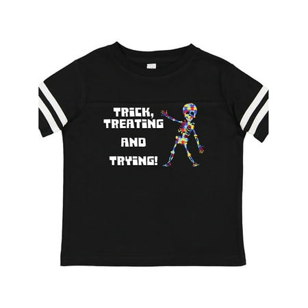 

Inktastic Trick Treating and Trying Autism Awareness with Zombie Gift Toddler Boy or Toddler Girl T-Shirt