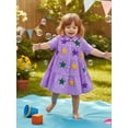 thumbnail image 6 of BemeyourBBs Toddler Baby Girl Mardi Gras Dress Outfit Spring Summer Carnival Clothes Short Sleeve Button Down Lapel Neck Star Embroidery Dress Playwear, 6 of 8