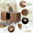 thumbnail image 6 of Gymax Cat Litter Box Enclosure Hidden Cat Washroom w/ 2 Doors Coffee, 6 of 10