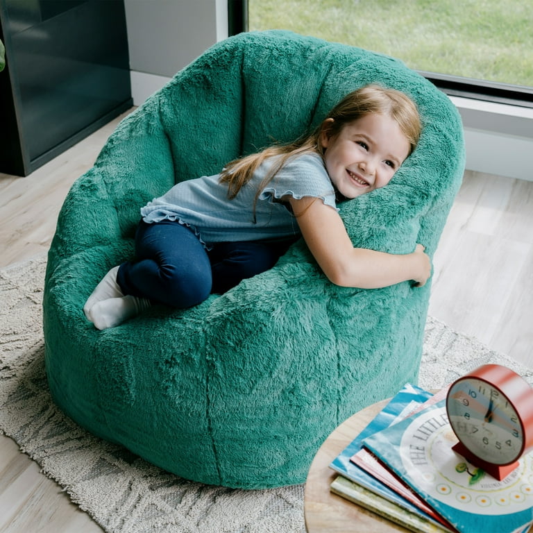 Big Joe Joey Bean Bag Chair, Plush, Kids/Teens, Sea Green