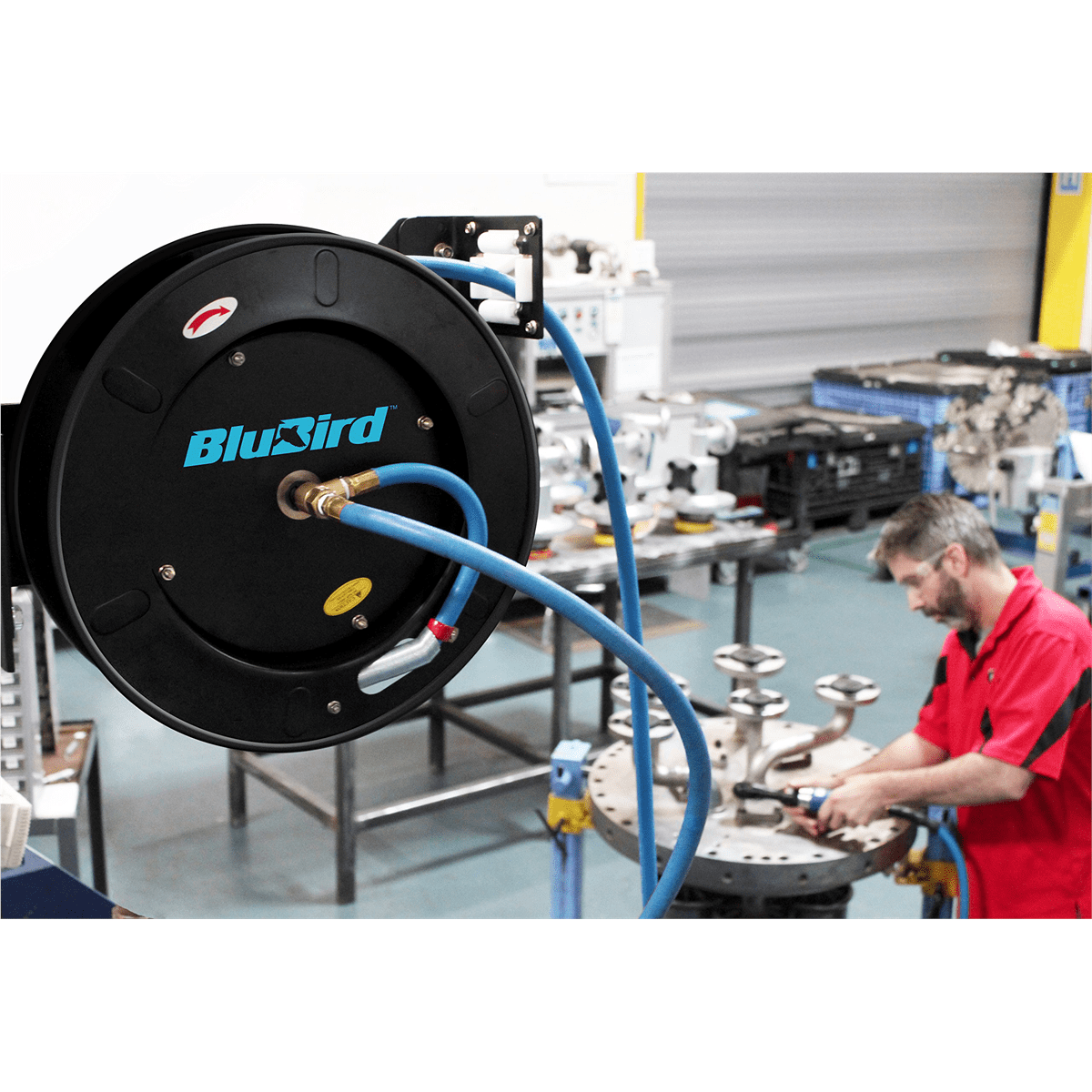 BLUBIRD AIR HOSE REEL 3/8" X 50'