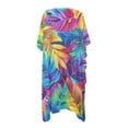 thumbnail image 5 of DISNIMOPalm Tree Print Womens Beach Coverup Summer Bikini Kimono Bathing Suit Cover Ups Casual Loose Beach Long Swimwear Cover up, 5 of 6
