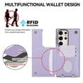 thumbnail image 4 of for Samsung Galaxy S24 Ultra Case with RFID Blocking Card Holder and Strap for Women,Crossbody Lanyard,Kickstand Ring Stand Holder,Snap Clasp,Cute Phone Wallet Case For Samsung Galaxy S24 Ultra,Purple, 4 of 8