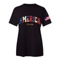 thumbnail image 4 of MEICHEN Women's Retro 250th Anniversary Casual T Shirt Flag Patriotic Shirt Summer Cotton Short Sleeve Tops, 4 of 4