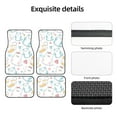 thumbnail image 4 of LAKIMCT Colorful Cute Cat Car Mats, Neoprene Front Rear Floor Mats for Cars, Waterproof Anti-Slip Car Floor Mats Full Set, Universal(4 Pcs), 4 of 6