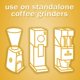 thumbnail image 5 of Urnex Grindz - Pastillas de limpieza para molinillo de caf&eacute; (430 gramos, sin gluten, para alimentos naturales, limpia la suciedad y la carcasa, ayuda a prolongar la vida &uacute;til de, 5 of 8