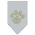 thumbnail image 1 of Paw Gold Rhinestone Bandana Grey Large, 1 of 1