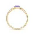 thumbnail image 2 of Angara Natural 0.8 Ct. Tanzanite with Diamond Classic Ring in 14K Yellow Gold for Women (Ring Size: 3.5), 2 of 9