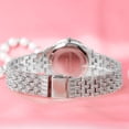 thumbnail image 6 of Elegant Women's 32mm Iced Diamond Watch - Shiny Sleek Dial with Sparkling Simulated Crystals - Adjustable Bling-ed Metal Band - Luxury Timepiece - Silver Tone Finish, 6 of 7