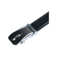thumbnail image 2 of INSPIRE CHIC Men's Automatic Ratchet Leather Belt with Double Stitch Edge Black 35   41 1/2inches, 2 of 3