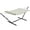 Off White, variant on Double Hammock with Space Saving Steel Stand Included, 2 Person Standing Hammocks with PP Cotton Pad and Pillow, Handmade Cotton Rope Hammock, Outdoor Portable Hammocks for Outside Backyard Garden