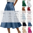 thumbnail image 4 of Sentmoon Jupe Longue pour Femmes Taille Haute Jupes Mini pour Femmes Ravissante Couleur Unie Coupe Régulière Jupe Mini pour Usage Quotidien Décontracté P-2TG, 4 of 9