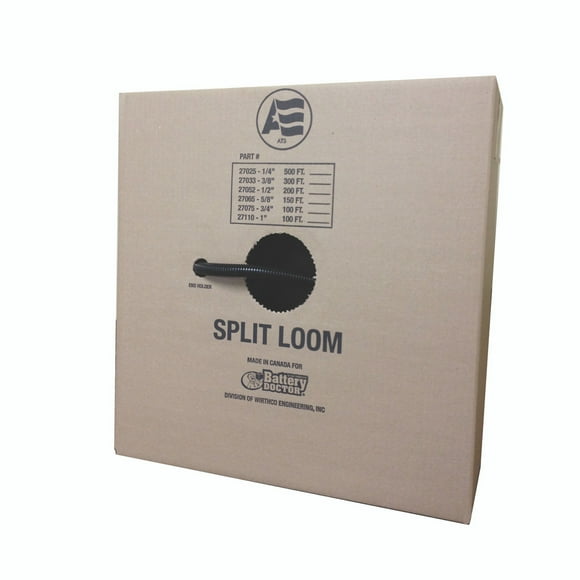 WirthCo Wire Loom 27075 Polyethylene; Black; With 100 Foot Length 3/4 Inch Diameter Tubing/Dispenser Box