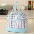 thumbnail image 7 of Bowayaoa Classic Plaid Insulated Lunch Bag, Thick Aluminum Foil Waterproof Bento Tote, Portable Handheld Food Storage Bag for Office Commute Outdoor Picnic Daily Meal Carrying, 7 of 7