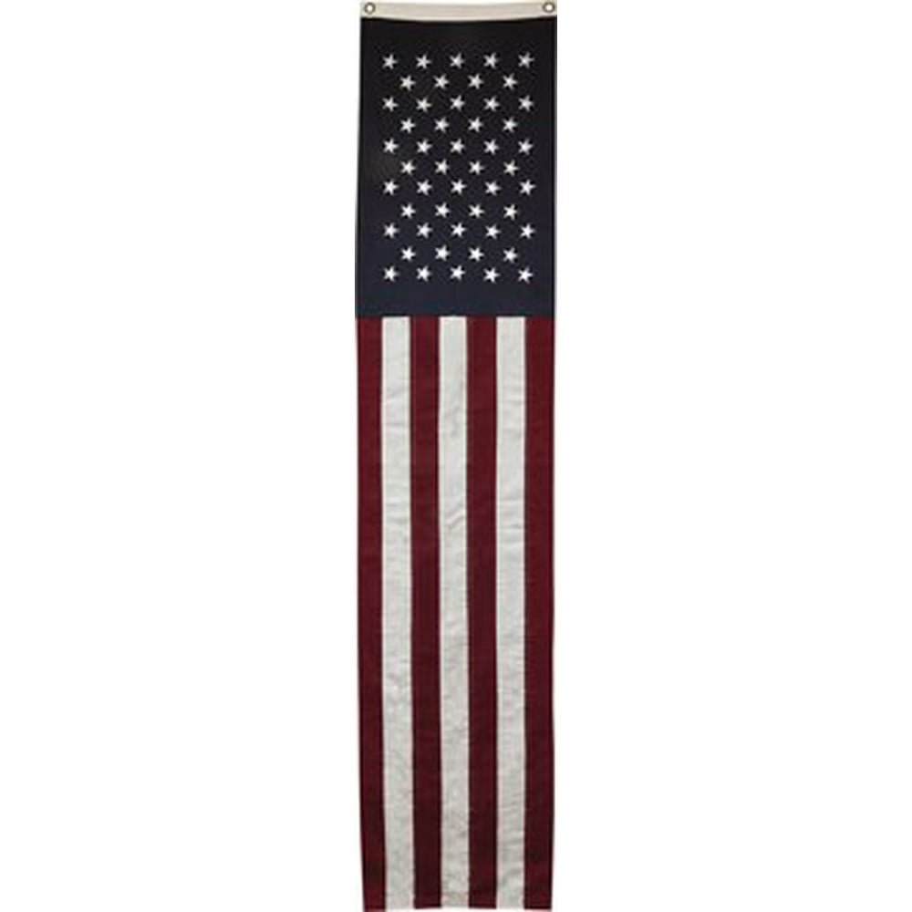 Long Slim American Flag Banner Embroidered Stars Country Primitive ...