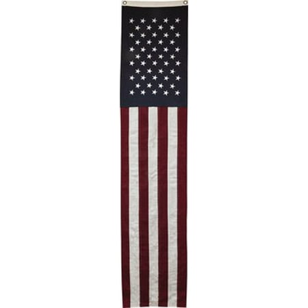 long slim american flag banner embroidered stars country primitive