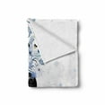 thumbnail image 2 of Retro Soft Flannel Fleece Throw Blanket, Illustration of a Flower Haired Girl and Snowflakes Design Pattern Print, Cozy Plush for Indoor and Outdoor Use, 60" x 80", Slate Blue and Black, by Ambesonne, 2 of 6