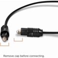 thumbnail image 3 of QUEST- Digital Optical Audio Cable - 6 Ft - Toslink - Optic Fiber Cord - Ultra Thin, 3 of 6