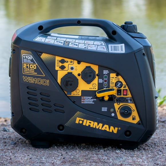 Firman Generator Power W01784 Whisper Series; Onduleur; Démarrage par Recul; Cadre Ouvert; Moteur à un Seul Cylindre 80 CC/OHV/Air/4 Temps Refroidi; Essence/réservoir de Carburant 0,9 Gallon