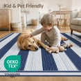 thumbnail image 4 of ODIKA Striped Traditional Navy Ticking Stripes Featuring Bold Bands for Bedroom, Nursery, RV, Pet Friendly & Kids Safe Bedside, 4 of 7
