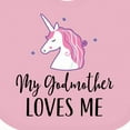 thumbnail image 4 of Inktastic Godmother Loves Me Unicorn Girls Girls Baby Bib, 4 of 4