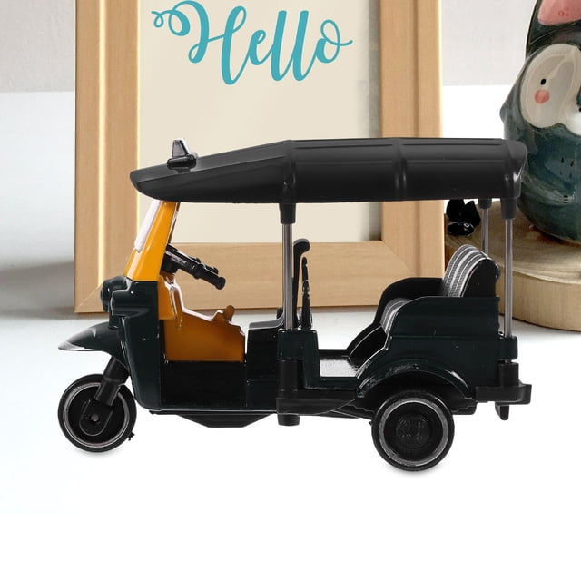 UPOUART Green Alloy Tricycle Model Vintage Car Decor Desktop Ornament Retro Home Decoration