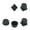 20Set Black, variant on 12*12*7.3MM Tactile Push Button Switch Momentary Micro switch button Tact Cap White Black Yellow Blue RedSwitch