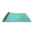 thumbnail image 2 of Ahgly Company Indoor Square Oriental Light Blue Industrial Area Rugs, 7' Square, 2 of 4