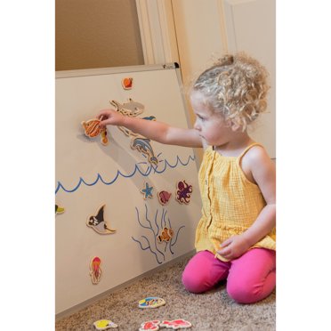 Fridge Magnets For Toddlers Wooden Magnets Animals, Magnets For Kids Ages 2+ Open-Ended Play Adhere To Fridges, Whiteboards And More Magnetic Animals For Toddlers