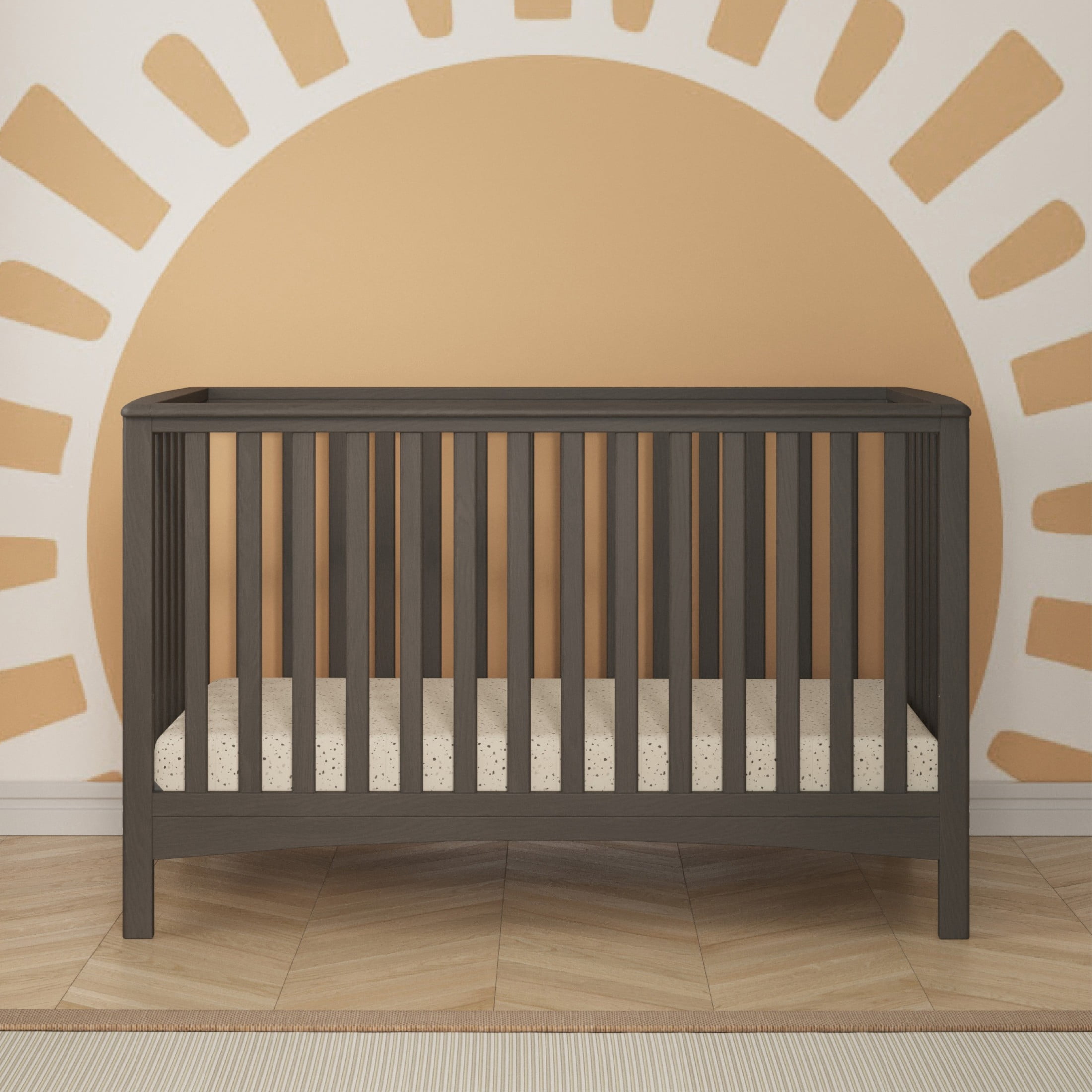 London 4-in-1 Convertible Baby Crib in Dapper Gray by Forever Eclectic™