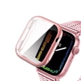 thumbnail image 2 of Apple Watch 45mm Series 7 Hybrid TPU All Around Protective Rubber Soft Flexible Silicone HD Clear Ultra-Thin Fit iWatch Series 7 (45mm) [ Pink ], 2 of 9
