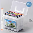 thumbnail image 5 of 60 Colors Art Markers Set Dual Heads Broad Fine Point Alcohol Based Marker Pens with PP Storage Box for Children Students Adults Professionals Beginne, 5 of 5