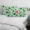 thumbnail image 4 of Pink St. Patrick's Day Pillow Covers 12"x20", Green Shamrock Leaves Blue Cloud Soft Brushed Microfiber Breathable Throw Pillow Covers, Decorative Pillowcase with Zipper for Couch Sofa Bedroom, 4 of 9